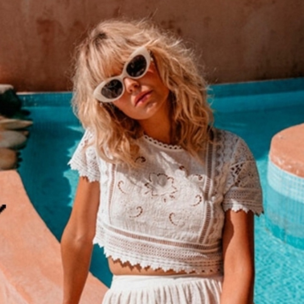 Spell & the gypsy white eyelet top